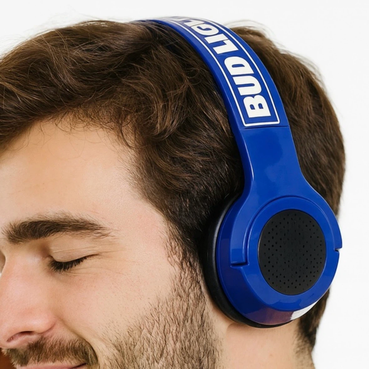 Bud Light Wireless Bluetooth Over Ear Speaker Headphones New