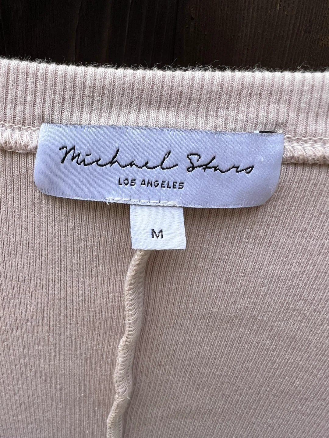 Michael Stars V-Neck Ribbed Top