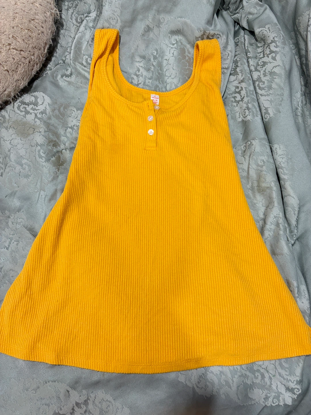 Joe Fresh Yellow Ribbed Tank Top