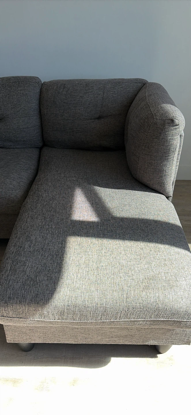 Grey Fabric Sectional Sofa