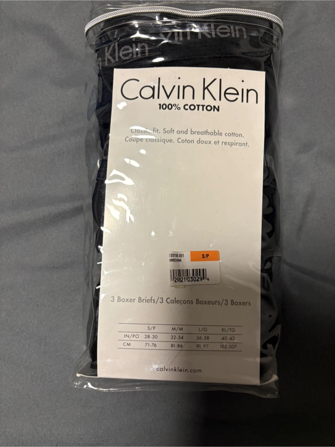 Calvin Klein 3 Boxer Briefs Black Small Men - photo 2