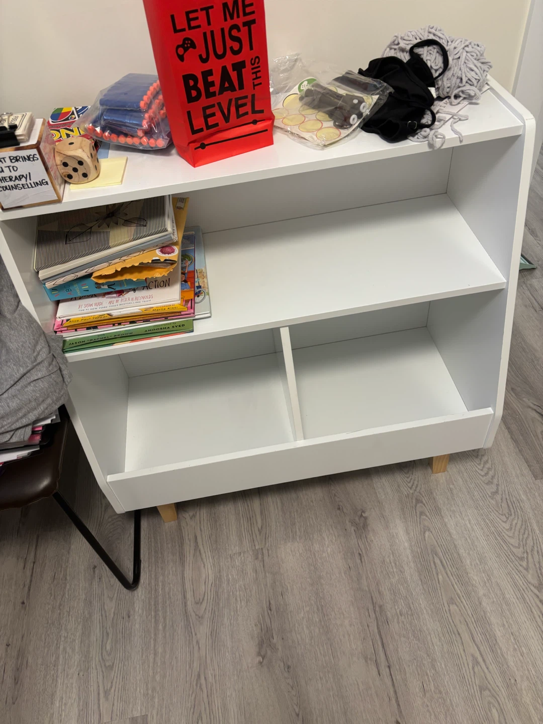White Children's Bookcase Storage Unit