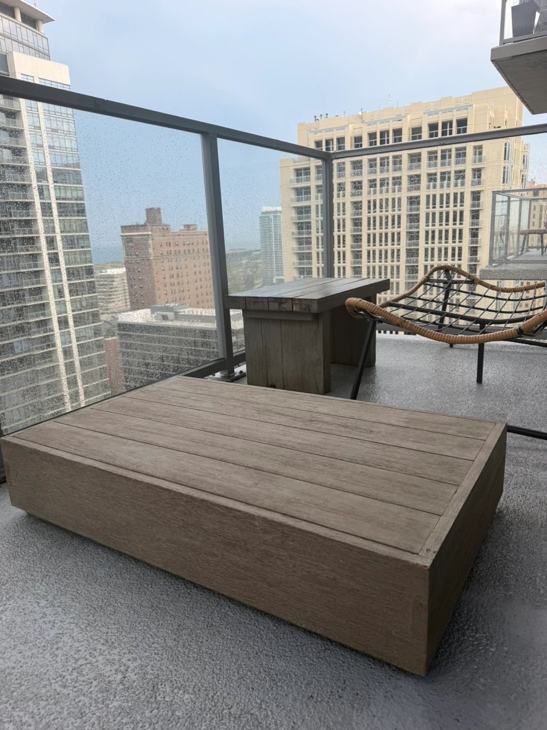 Outdoor Patio Coffee Table – Modern Wood Look