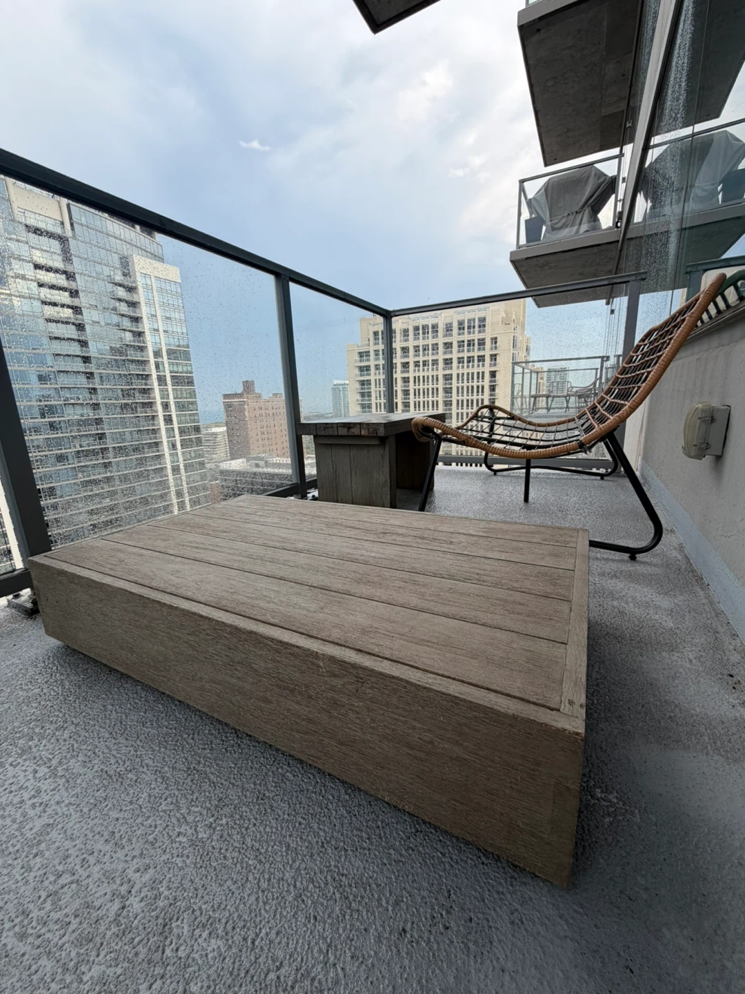 Outdoor Patio Coffee Table – Modern Wood Look - photo 2