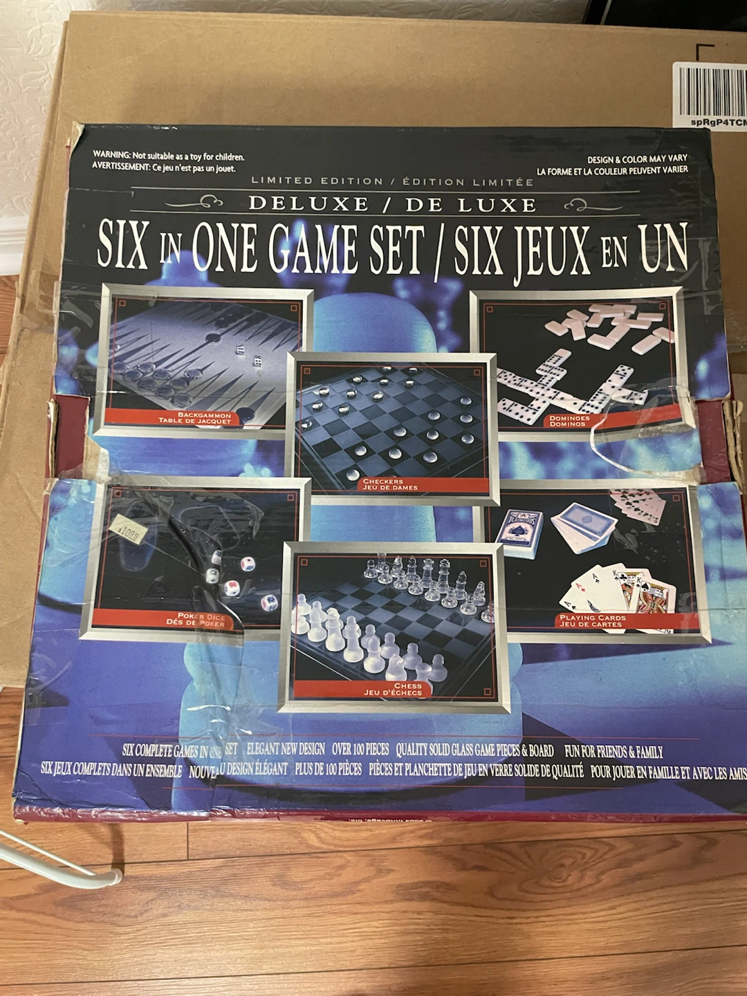 Deluxe Six-in-One Glass Game Set