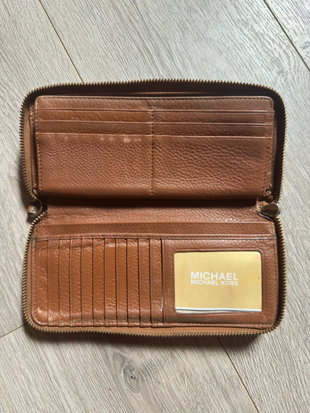 Michael Kors Brown Leather Zip-Around Wallet - photo 2
