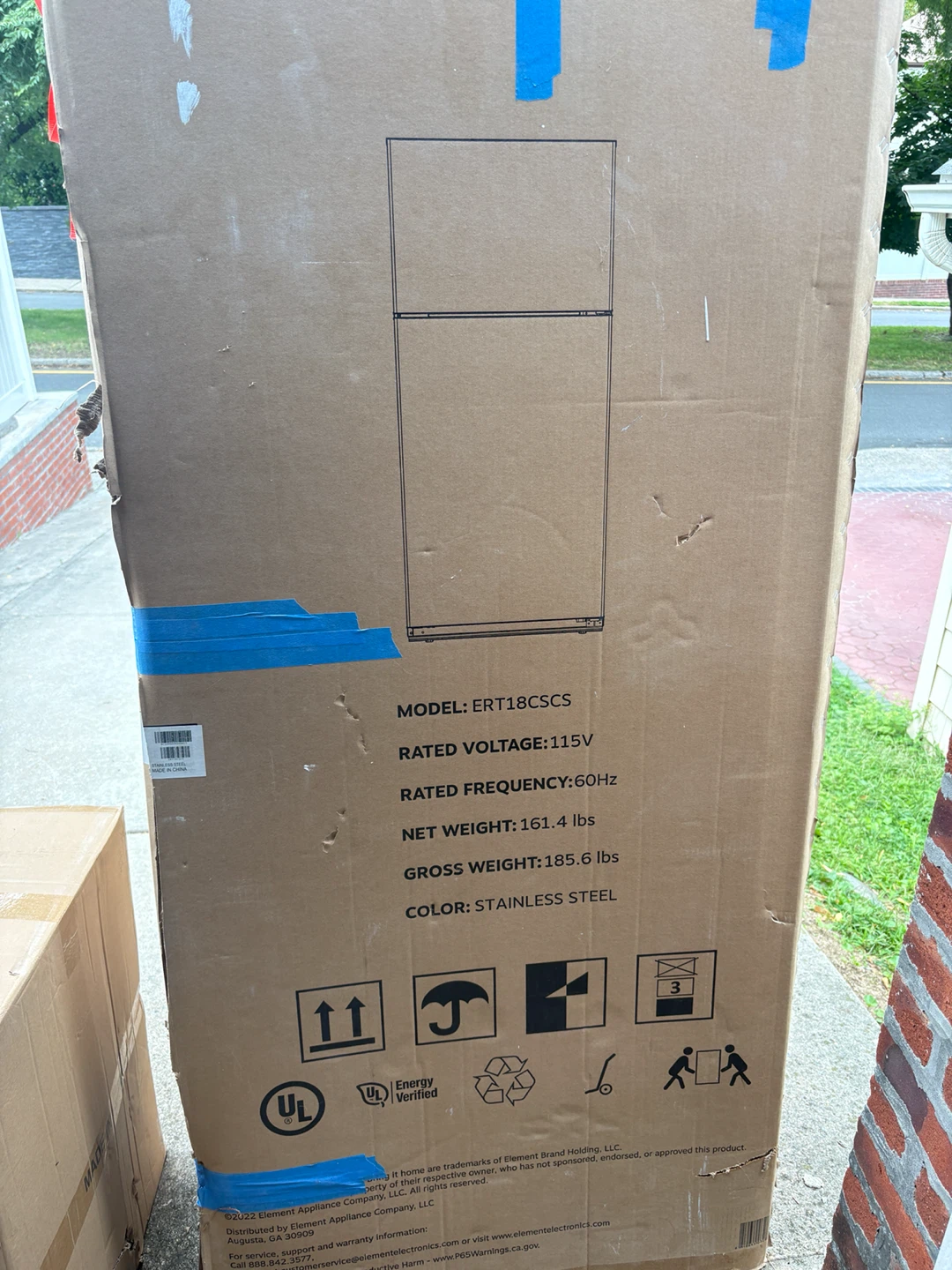 Element 18 cu.ft. Stainless Steel Top Freezer Refrigerator