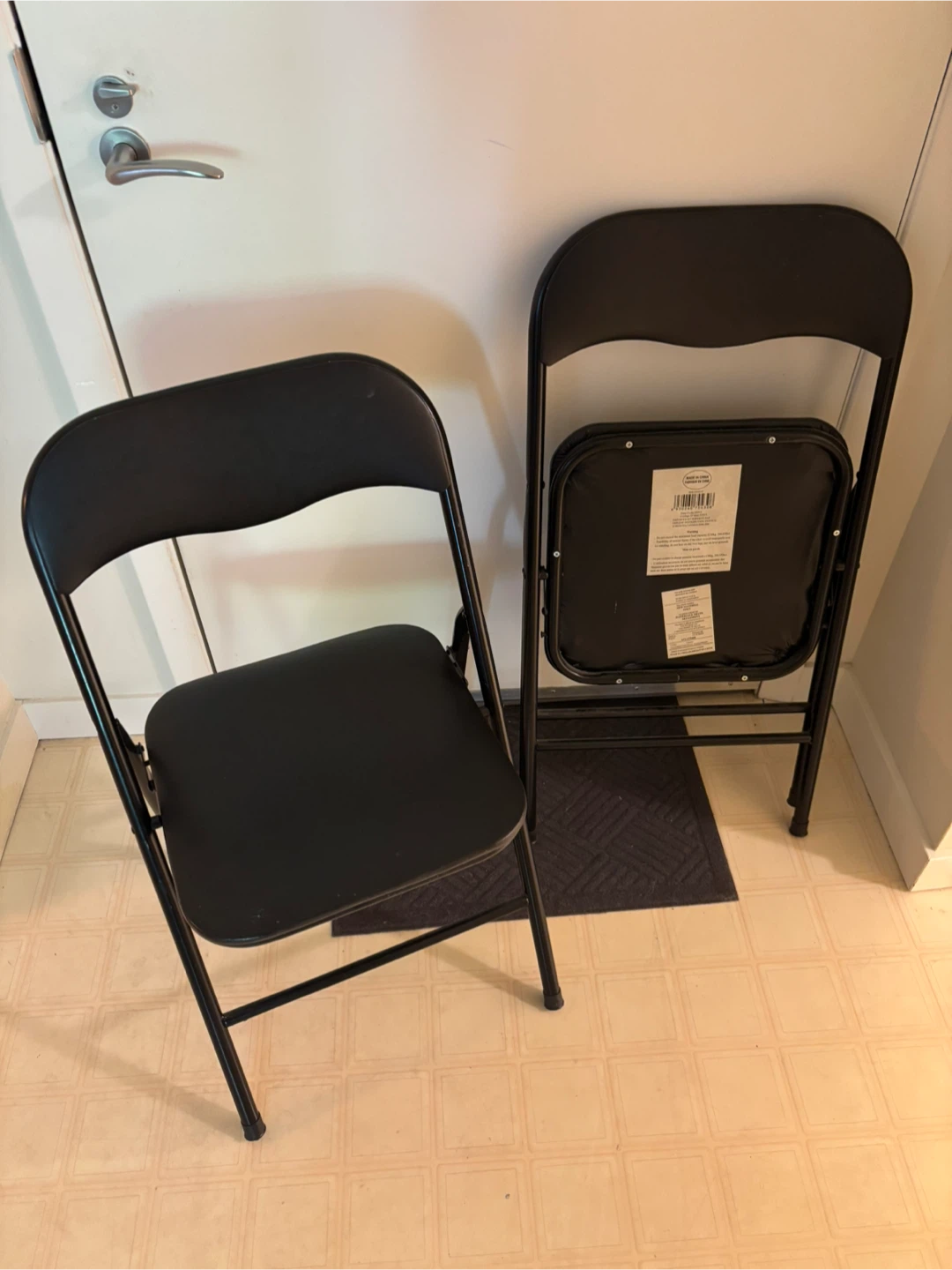 Two Black Folding Chairs - photo 2