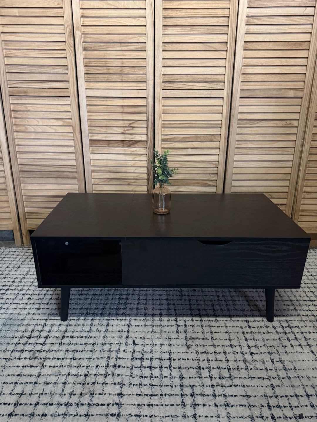 Black Coffee Table with Storage