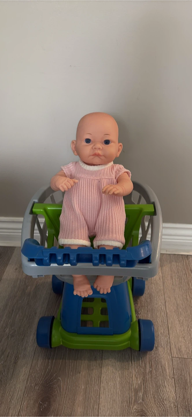 Toy Shopping Cart with Baby Doll - photo 3