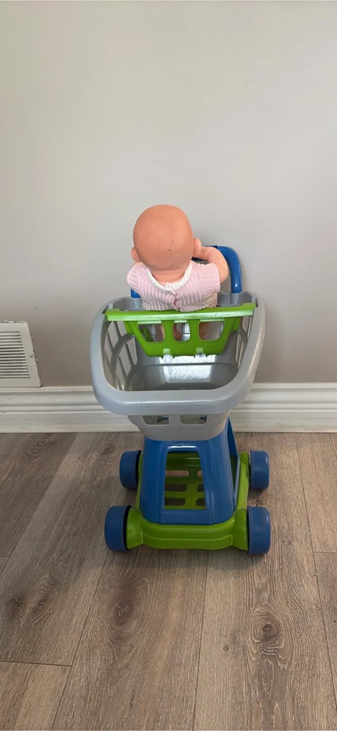 Toy Shopping Cart with Baby Doll - photo 4
