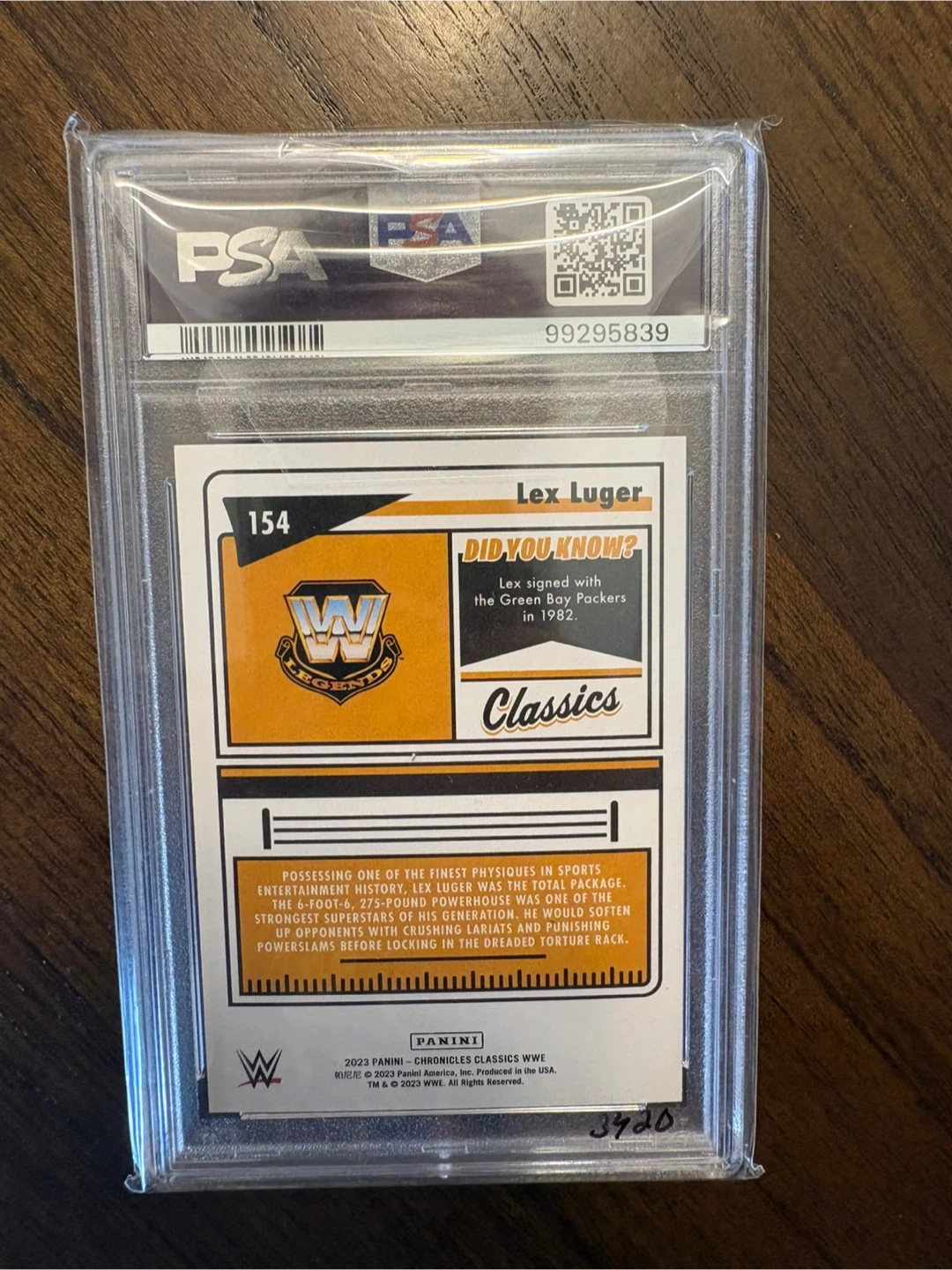 2023 Panini WWE Lex Luger Purple Parallel PSA 10 - photo 2