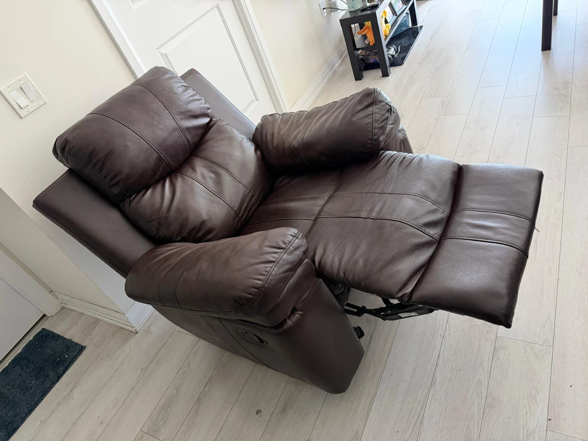 Brown Leather Recliner Chair - photo 2
