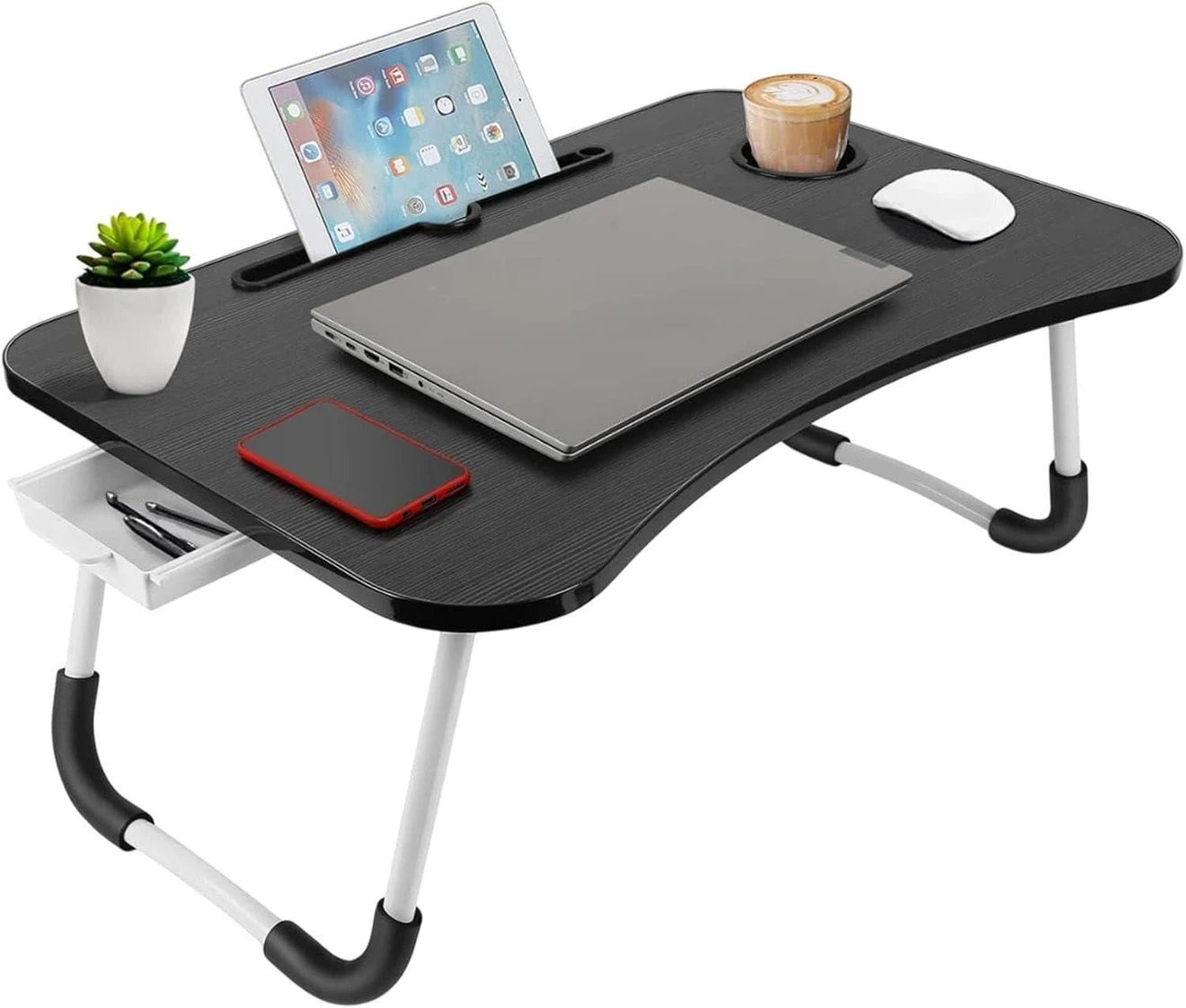 Folding Laptop Lap Desk with Cup Holder