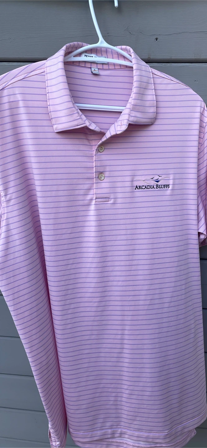 Peter Millar Golf Polo Shirt Arcadia Bluffs Size L