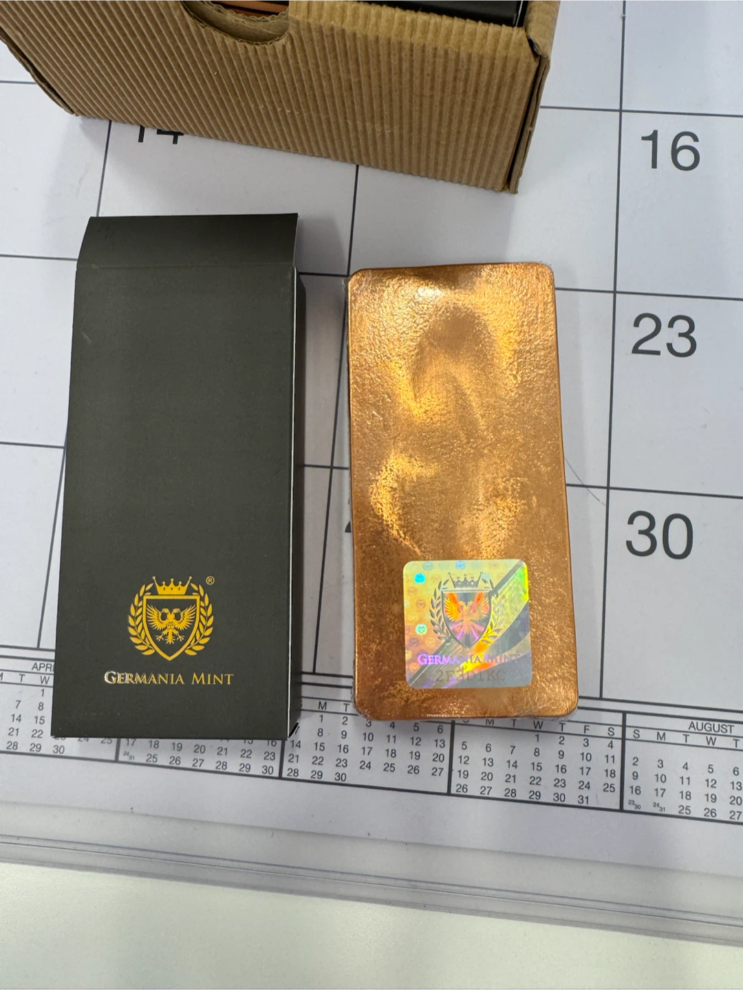 Germania Mint 1000g 1 kilo Fine Copper Cast Bar - photo 3