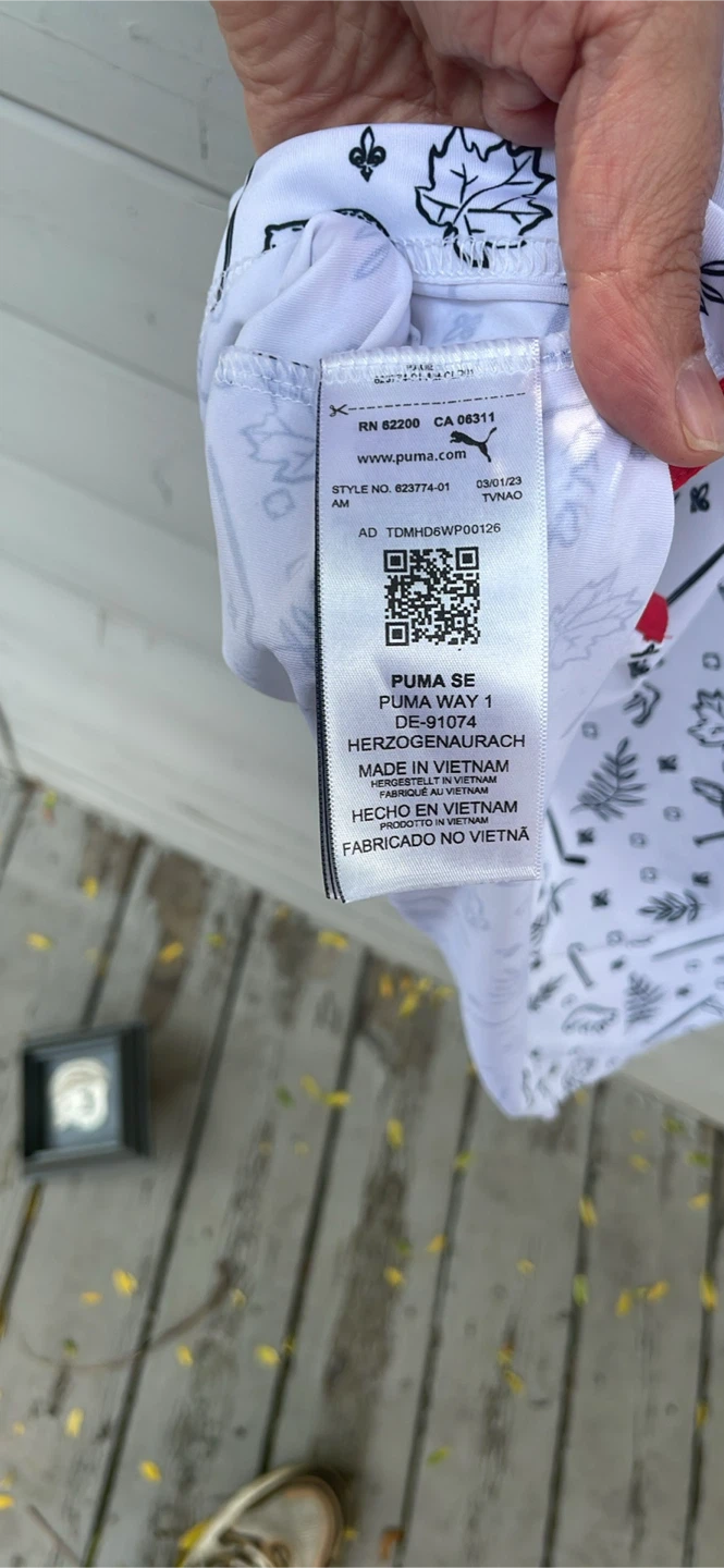Puma Golf Polo Shirt - White with Canadian Graphics - photo 5