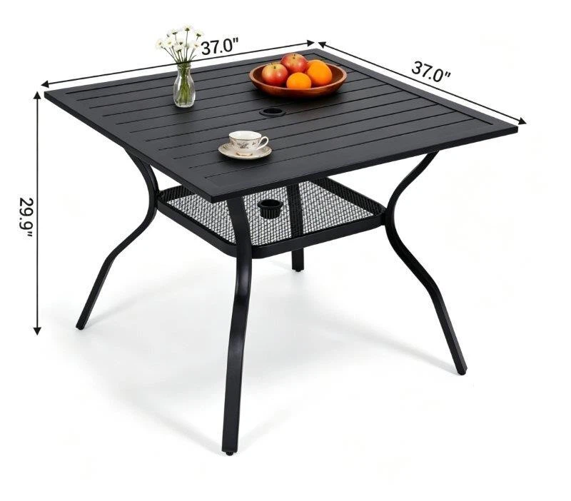 Black Outdoor Dining Table-Brand new