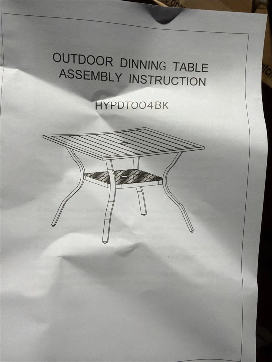 Black Outdoor Dining Table-Brand new - photo 4