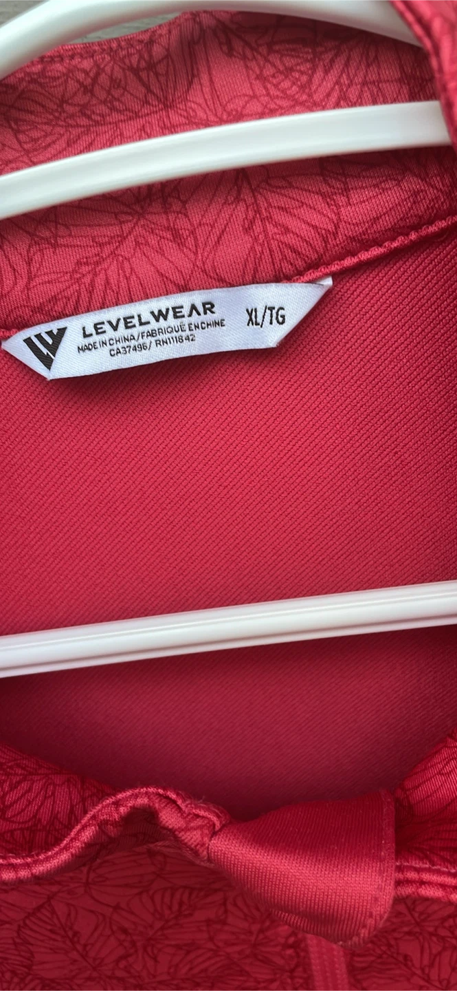Levelwear Red Floral 1/4 Zip Long Sleeve Shirt XL/TG - photo 3