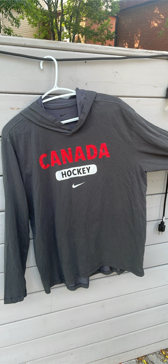 Nike Canada Hockey Hoodie - Grey - Size L