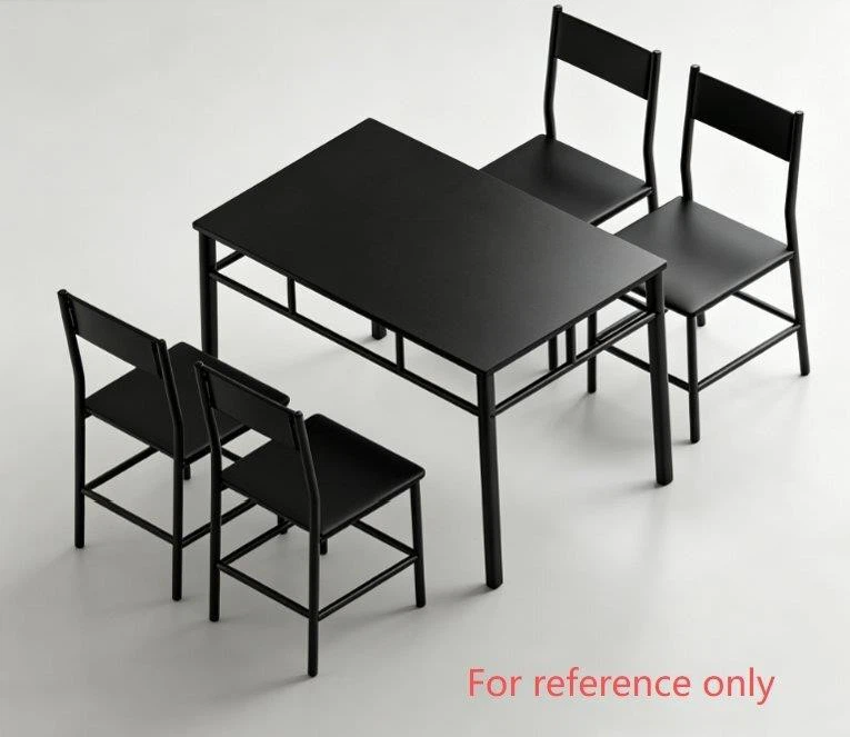 Black Dining Set with 4 Chairs-Brand new