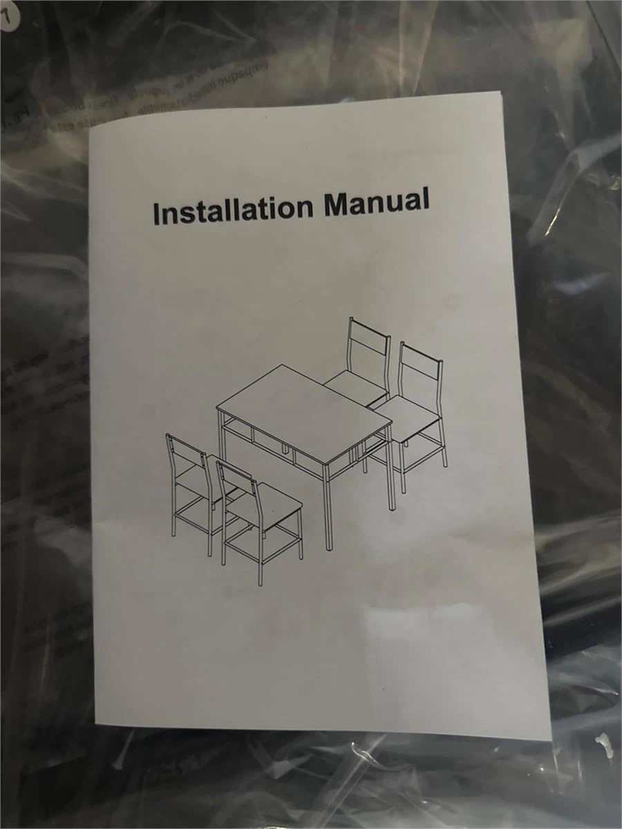 Black Dining Set with 4 Chairs-Brand new - photo 3