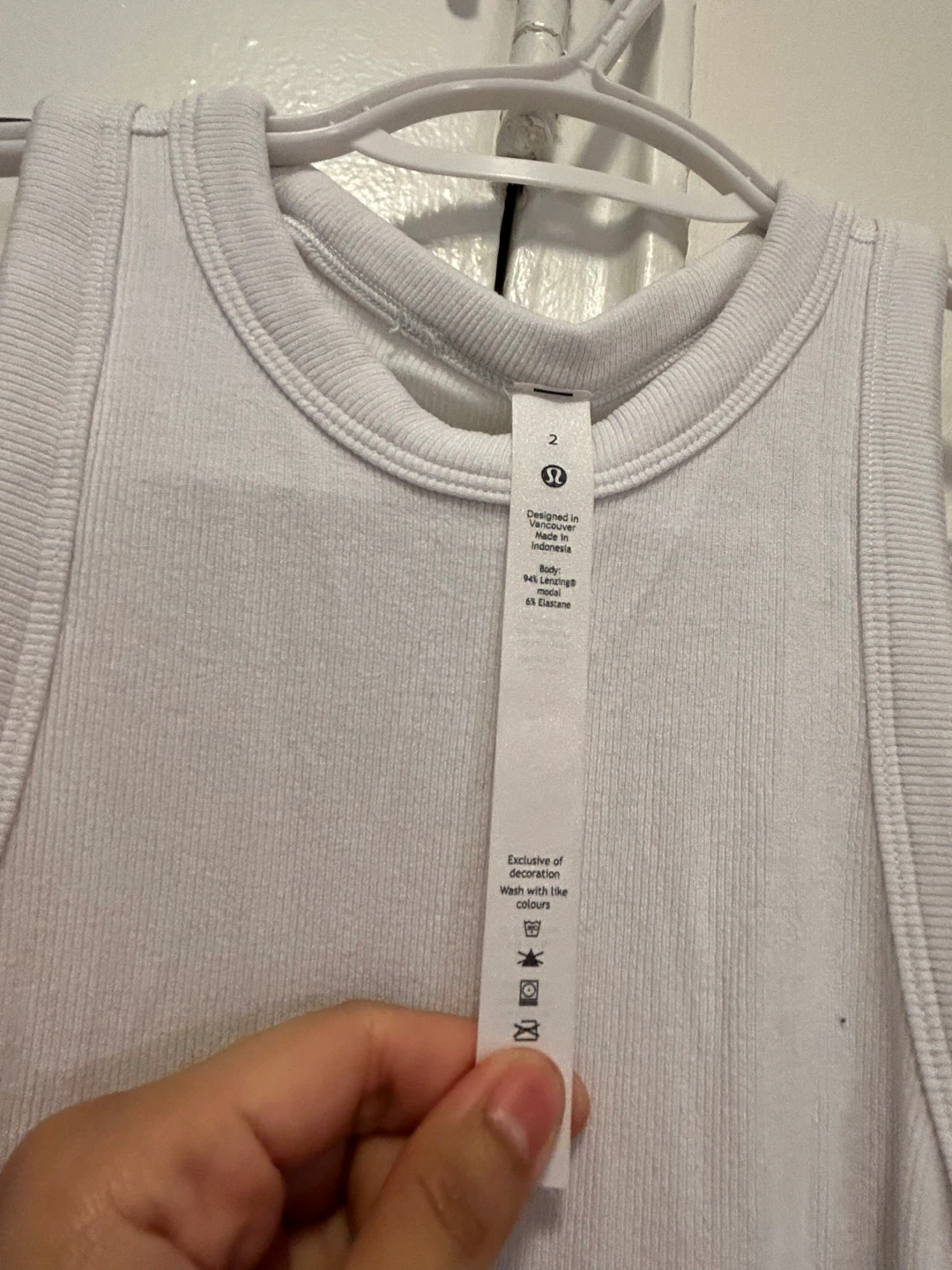 Lululemon White Ribbed Tank Top - photo 2