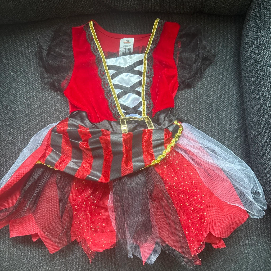 Girls Red & Black Queen Costume