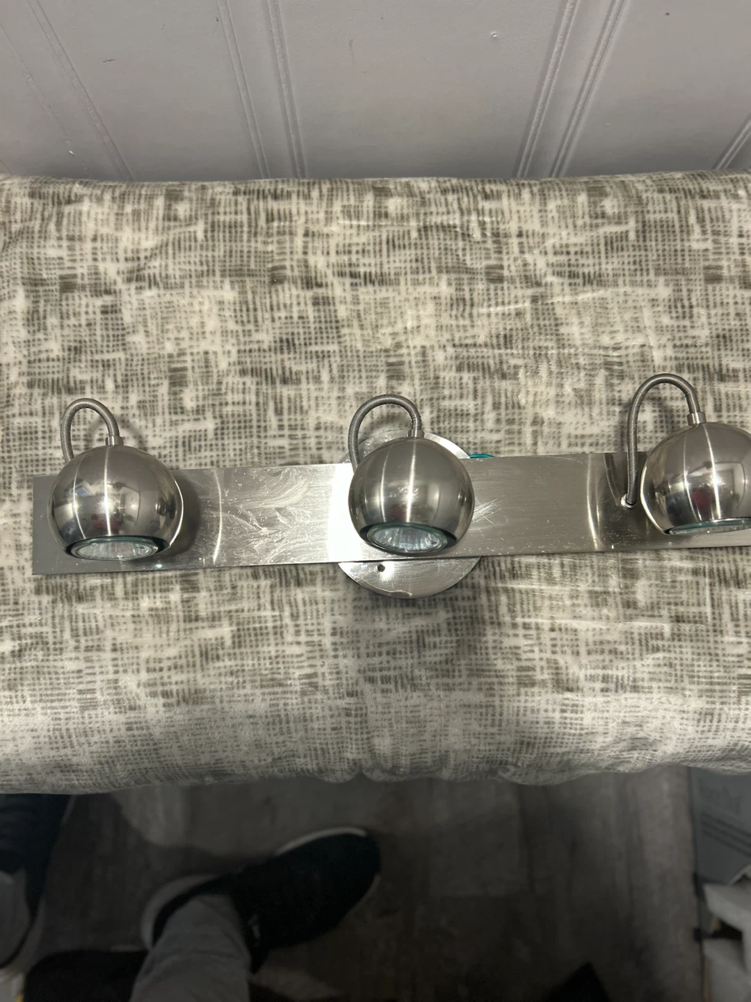 Modern Brushed Nickel Three-Light Vanity Fixture - photo 5
