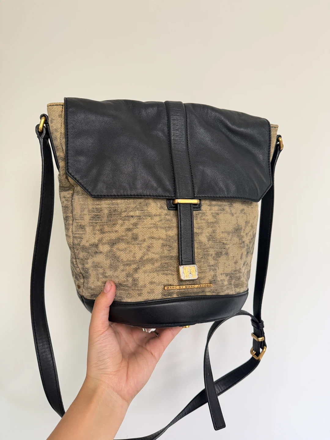 Marc by Marc Jacobs Leather & Canvas Crossbody Bag
