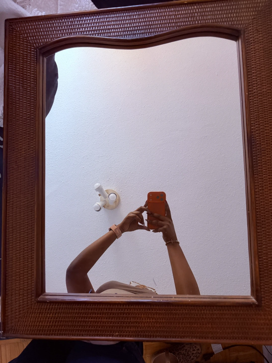 Woven Rattan Wall Mirror - photo 2