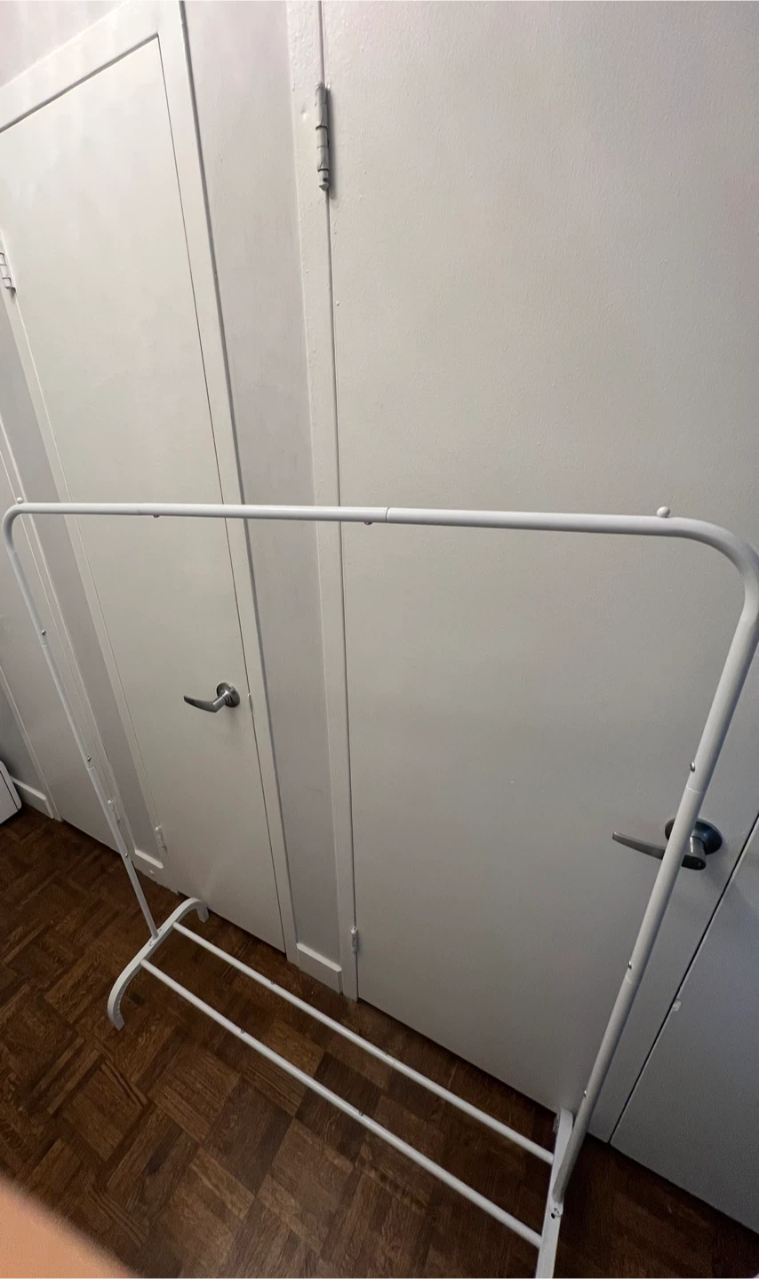 White Metal Clothing Rack