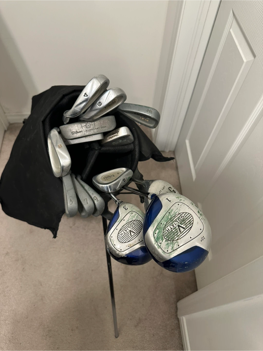 Left-Handed Golf Club Set with Stand Bag & Extra Balls
