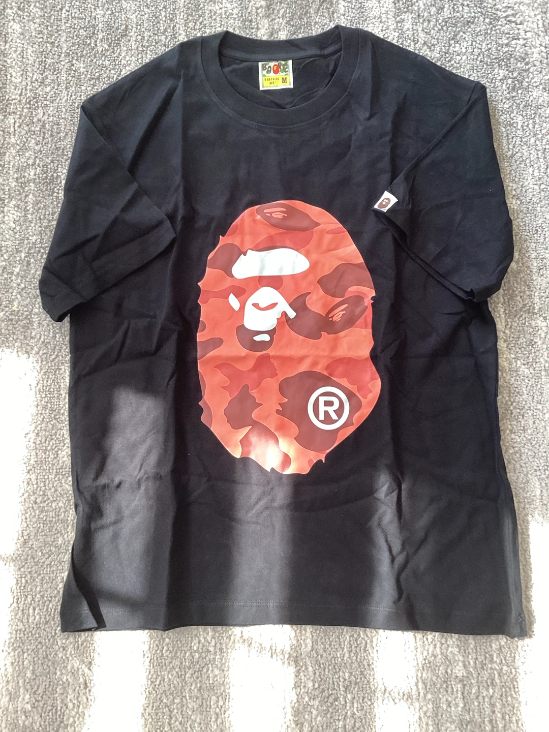 A Bathing Ape Bape T-Shirt Black Red Camo