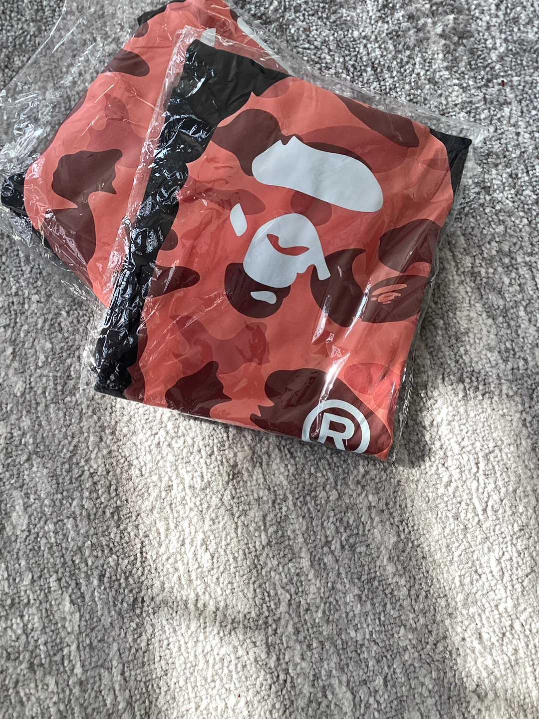 A Bathing Ape Bape T-Shirt Black Red Camo - photo 2