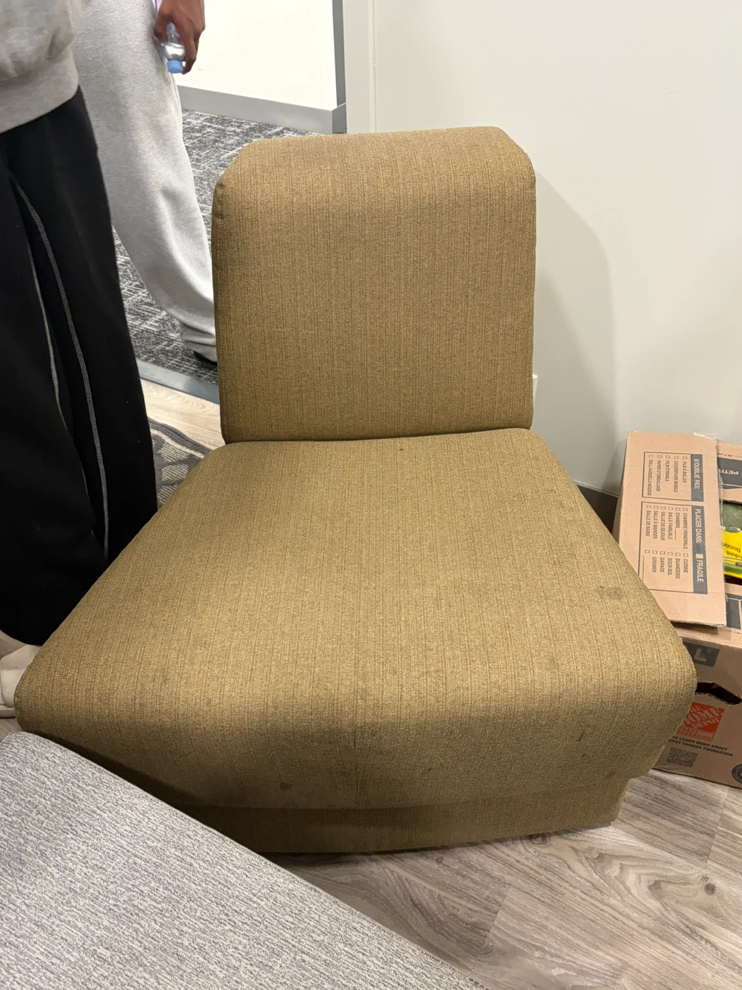 Armchair with Textured Fabric