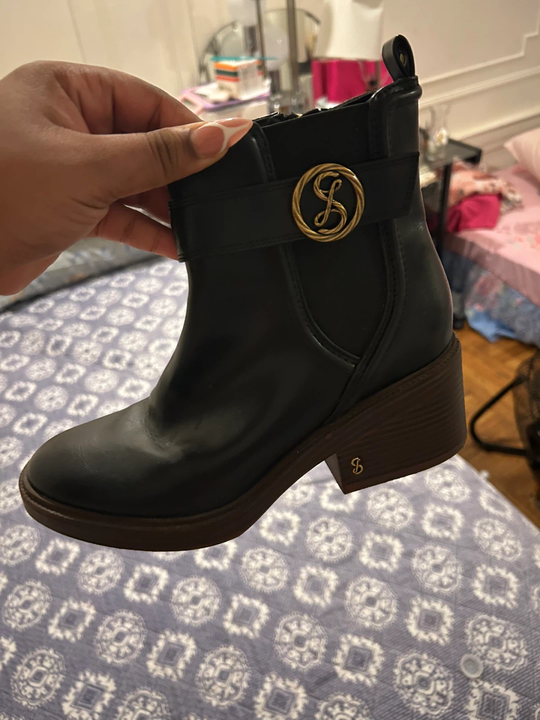 Sam Edelman Black Ankle Boots