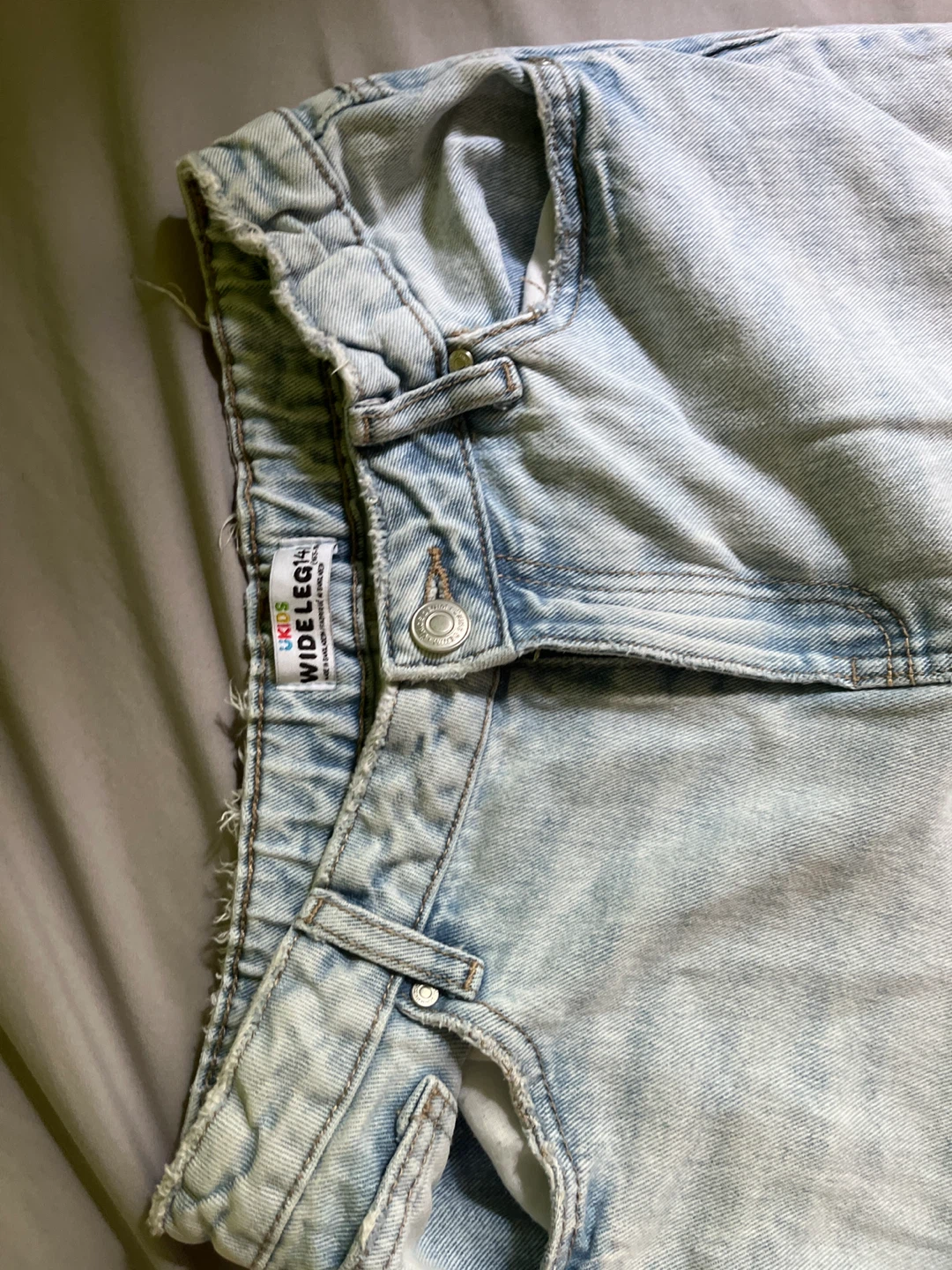 UKIDS Light Wash Wide Leg Jeans - photo 2