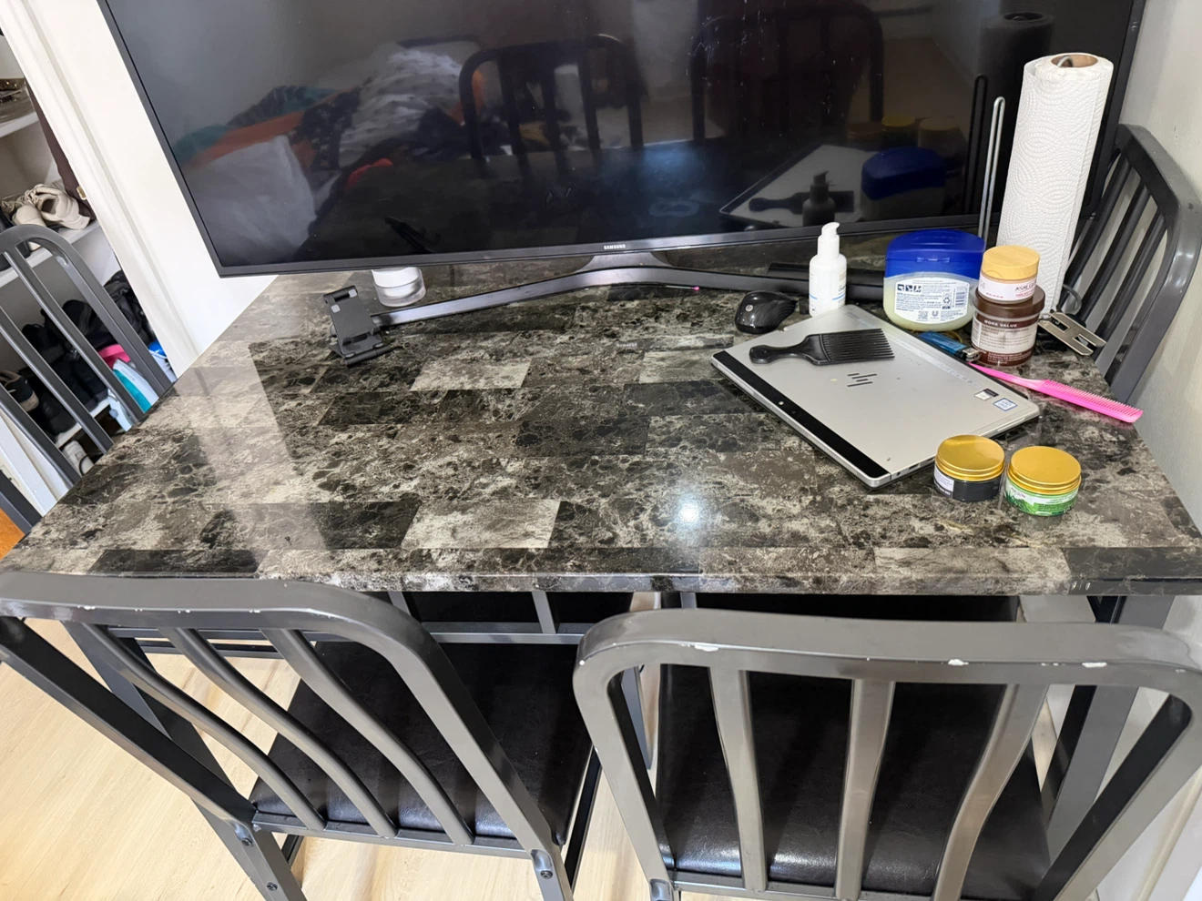 Small Dining Set with 4 chairs