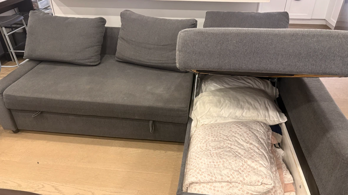 Grey Sectional Sofa with Storage - photo 2