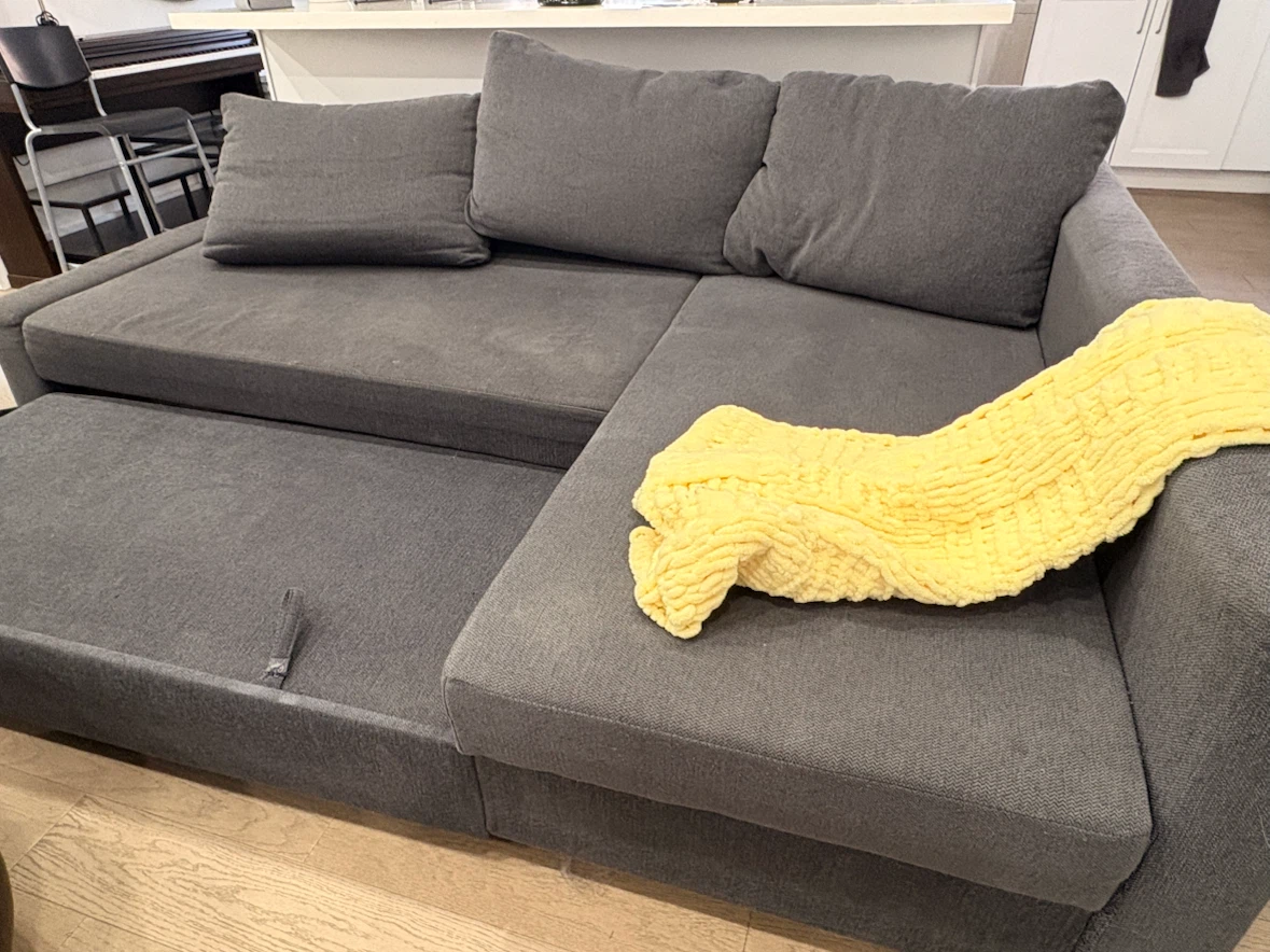 Grey Sectional Sofa with Storage - photo 4