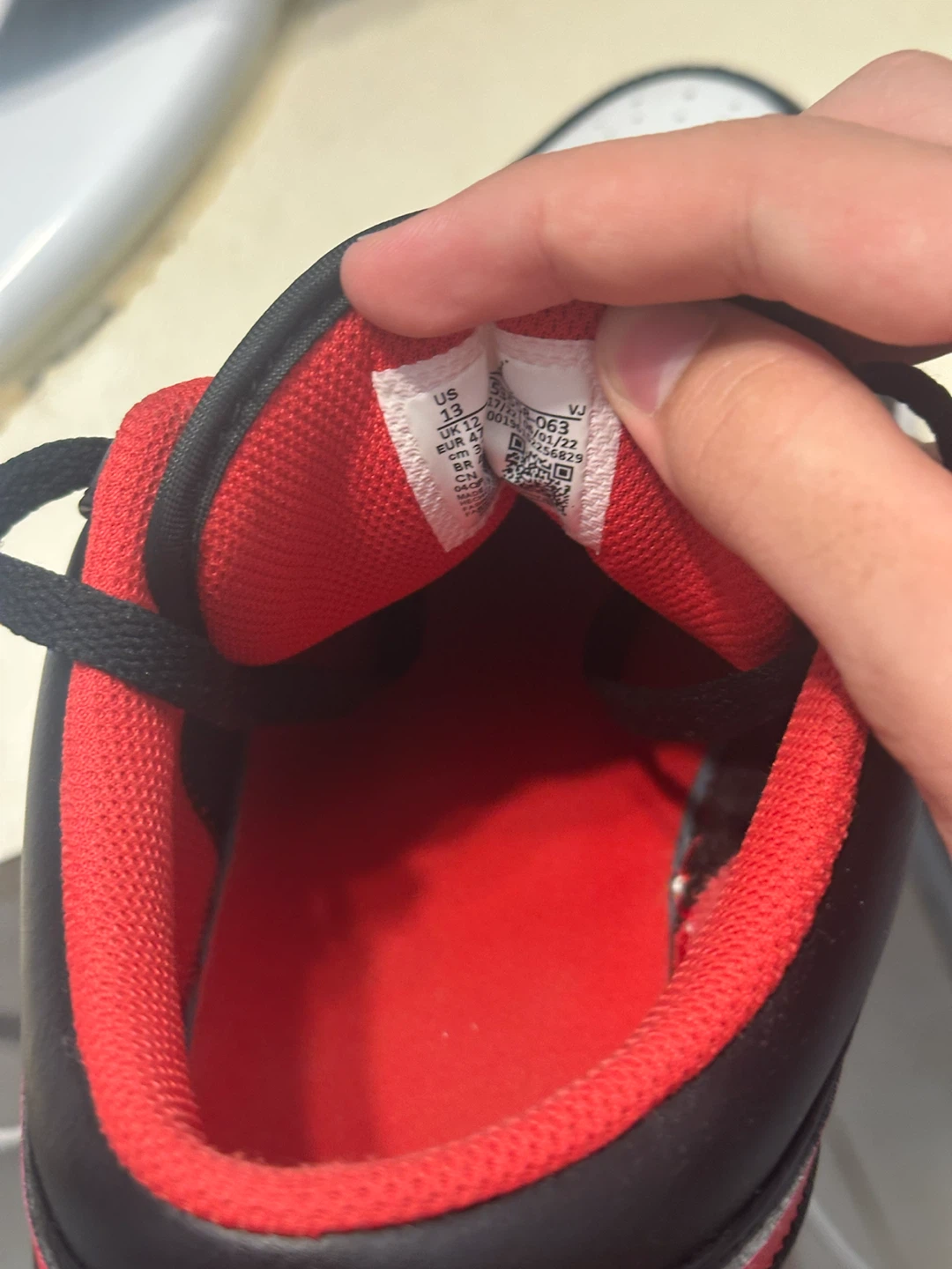 Nike Air Jordan 1 Low Black Gym Red - photo 5