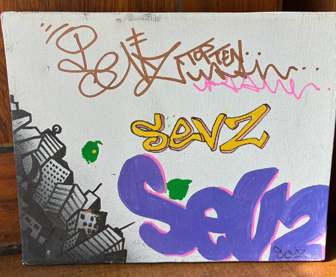 Original 2000s Toronto Graffiti Street Art Canvas – SEVZ / DEVZ