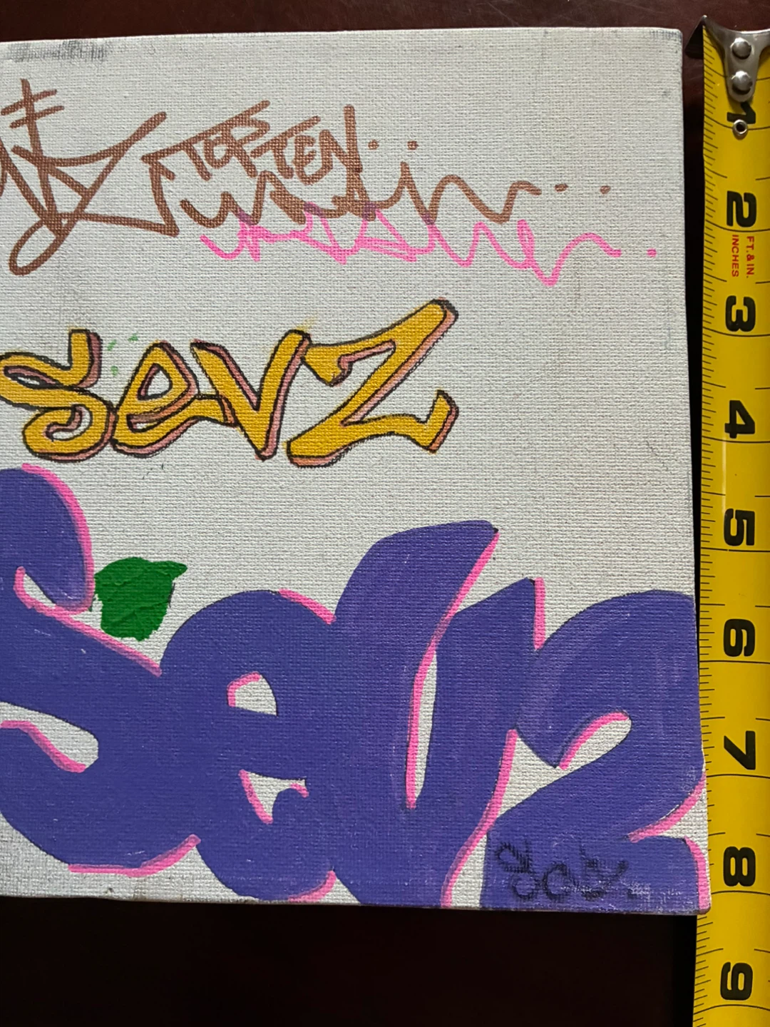 Original 2000s Toronto Graffiti Street Art Canvas – SEVZ / DEVZ - photo 3