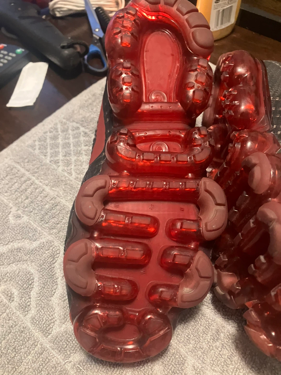 Nike Air VaporMax Flyknit Black Red Shoes - photo 2