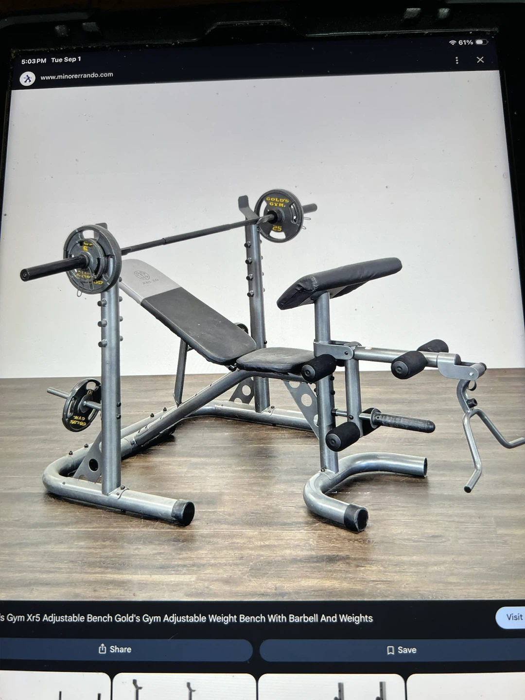 Gold's Gym XRS 20 Adjustable Weight Bench