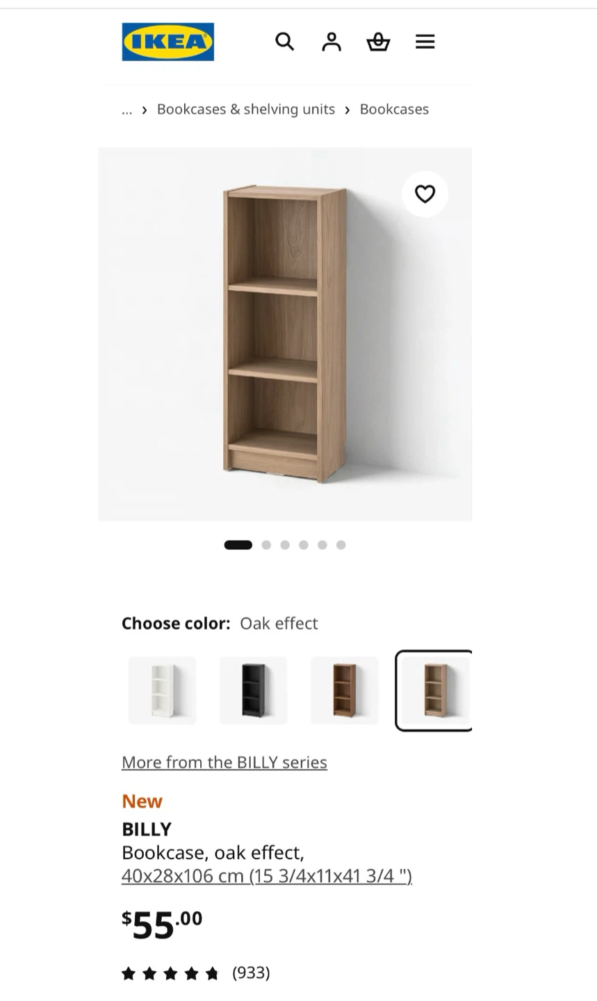 IKEA BILLY Bookcase in Oak Effect - photo 3