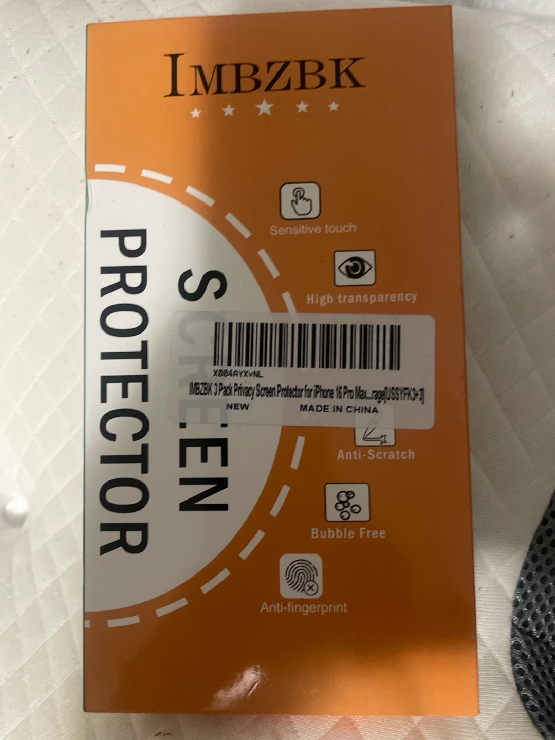 IMBZBK 3 Pack Privacy Screen Protector for iPhone 16 Pro Max - photo 2