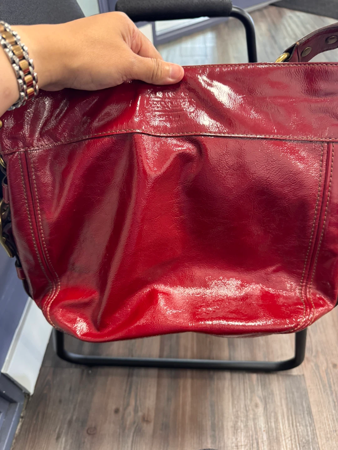 Coach Red Patent Leather Shoulder Bag - photo 2